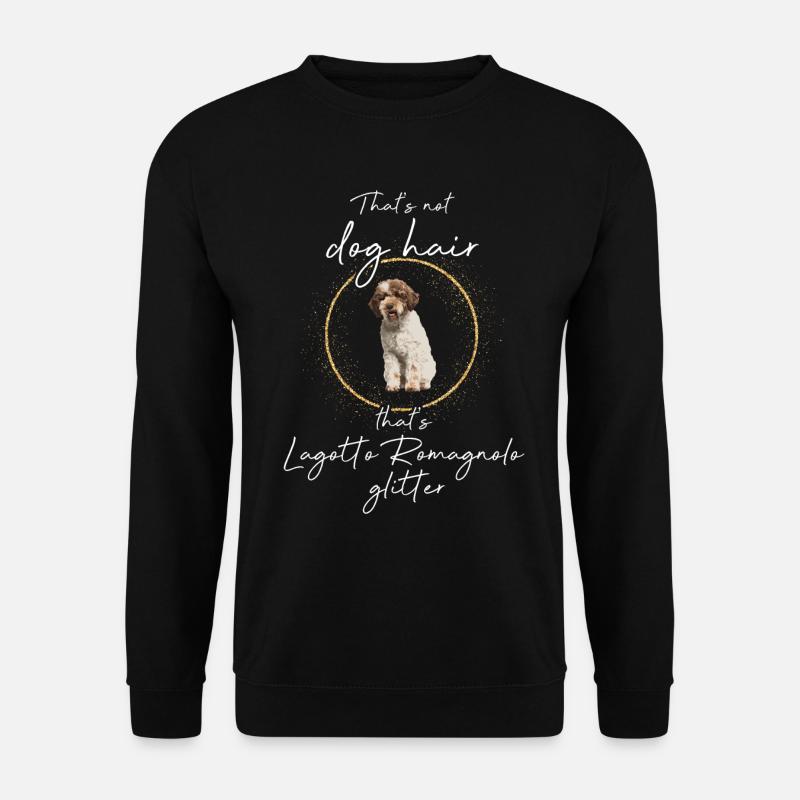 Das ist Lagotto Romagnolo Glitzer Hund - Unisex Pullover - Schwarz