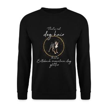 Entlebucher Mountain Dog Glitter Dogs - Sweat-shirt Unisexe - noir - Devant - Alina (178cm) & Michal (187cm)
