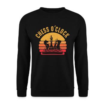 Pièce d’échecs - Sweat-shirt Unisexe - noir - Devant - Alina (178cm) & Michal (187cm)