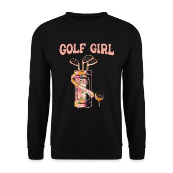 Golf Golfeur Golfeur Golf Golf Terrain - Sweat-shirt Unisexe - noir - Devant - Alina (178cm) & Michal (187cm)