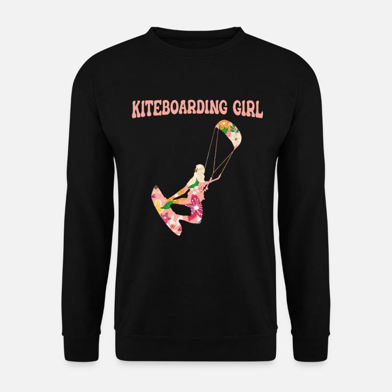 Kitesurfen Kiteboarding Kite Kiten - Unisex Pullover - Schwarz