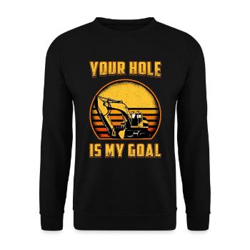 Excavatrice Ouvrier de la construction Excavatrice Chauffeur Excavatrice Cadeau - Sweat-shirt Unisexe - noir - Devant - Alina (178cm) & Michal (187cm)