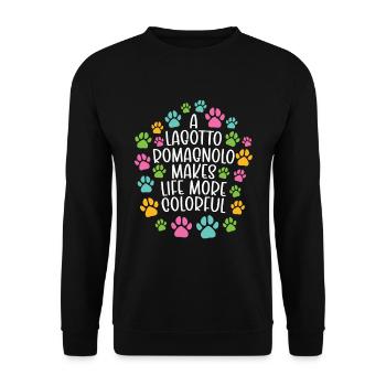 Lagotto Romagnolo faire la vie chien coloré - Sweat-shirt Unisexe - noir - Devant - Alina (178cm) & Michal (187cm)