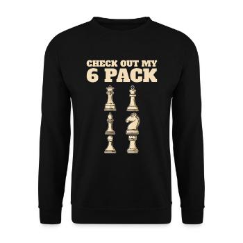 Pièce d’échecs - Sweat-shirt Unisexe - noir - Devant - Alina (178cm) & Michal (187cm)