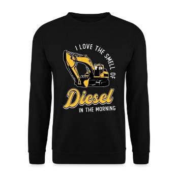 Baggerfahrer Bauarbeiter Bagger Baggern Geschenk - Unisex Pullover - Schwarz - Vorne - Alina (178cm) & Michal (187cm)
