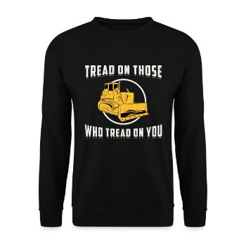 Bulldozer Construction Worker Gift - Unisex Sweatshirt - black - Front - Alina (178cm) & Michal (187cm)