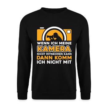 Fotograf Fotografie Kamera - Unisex Pullover - Schwarz - Vorne - Alina (178cm) & Michal (187cm)