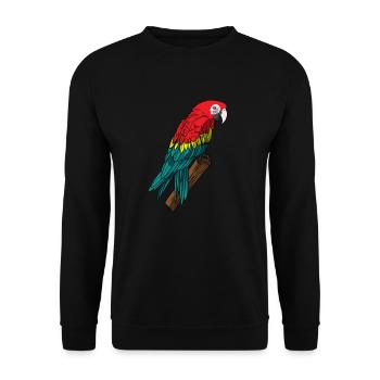 Perroquet - Sweat-shirt Unisexe - noir - Devant - Alina (178cm) & Michal (187cm)