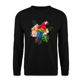 Perroquet - Sweat-shirt Unisexe - noir - Devant - Alina (178cm) & Michal (187cm)