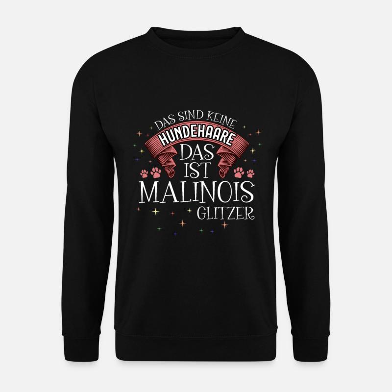 Das ist Malinois Glitzer Hund - Unisex Pullover - Schwarz