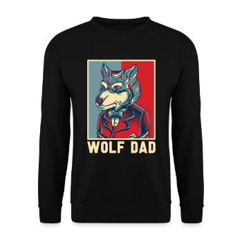 Wolf - Unisex Sweatshirt - black - Front - Alina (178cm) & Michal (187cm)