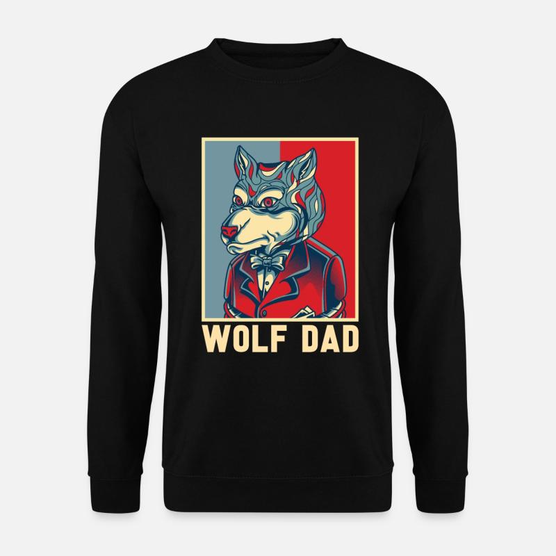 Wolf - Unisex Pullover - Schwarz