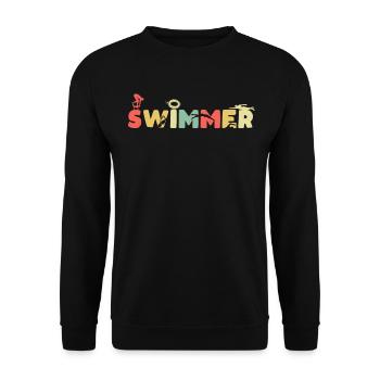 Nageurs nageurs - Sweat-shirt Unisexe - noir - Devant - Alina (178cm) & Michal (187cm)