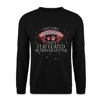 This is Flat coated retriever Glitter Dog - Unisex Sweatshirt - black - Front - Alina (178cm) & Michal (187cm)