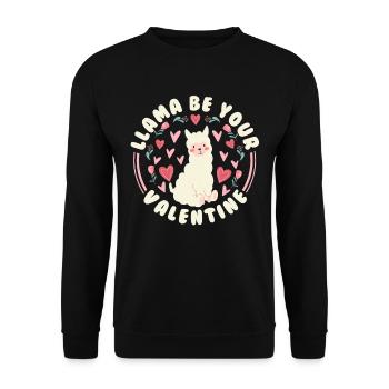 Valentinstag Valentines Day - Unisex Pullover - Schwarz - Vorne - Alina (178cm) & Michal (187cm)