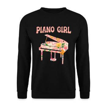 Klavier Pianiste piano - Sweat-shirt Unisexe - noir - Devant - Alina (178cm) & Michal (187cm)