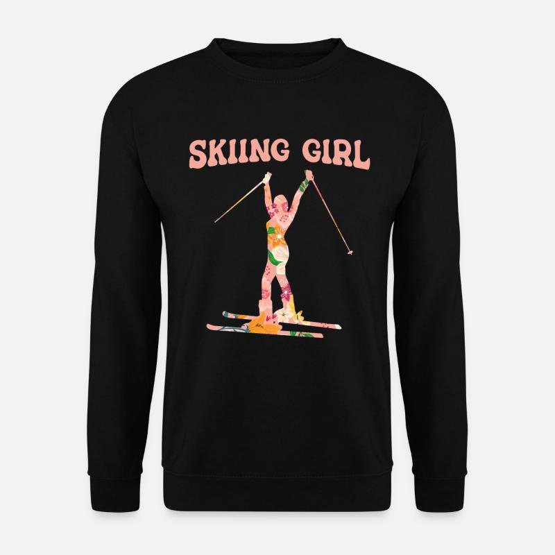 Ski Skifahren Skier - Unisex Pullover - Schwarz