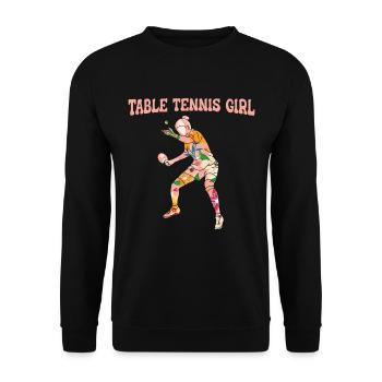 Table Tennis Ping Pong - Sweat-shirt Unisexe - noir - Devant - Alina (178cm) & Michal (187cm)