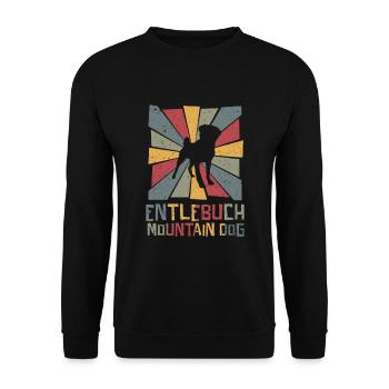 Vintage Entlebucher sennenhund - Sweat-shirt Unisexe - noir - Devant - Alina (178cm) & Michal (187cm)