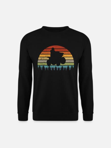 Retro Quad Vntage Atv - Unisex Pullover - Schwarz