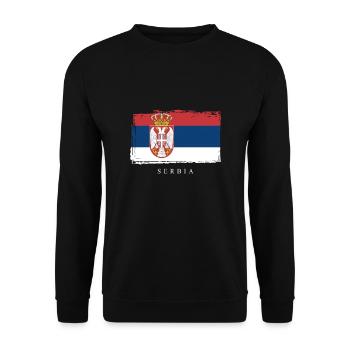 Serbie Serbien - Sweat-shirt Unisexe - noir - Devant - Alina (178cm) & Michal (187cm)