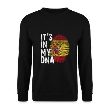 It's in my DNA Spain Spanien - Unisex Sweatshirt - black - Front - Alina (178cm) & Michal (187cm)