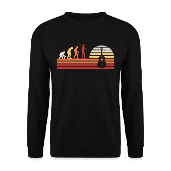 Western Guitare Guitariste Guitare Acoustique - Sweat-shirt Unisexe - noir - Devant - Alina (178cm) & Michal (187cm)