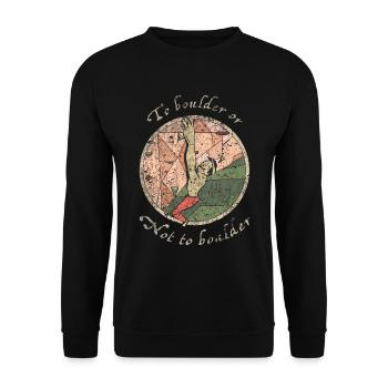 Bouldern - Unisex Pullover - Schwarz - Vorne - Alina (178cm) & Michal (187cm)