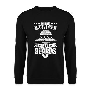 Rowing Rowing Rowing Boat Rowing - Unisex Sweatshirt - black - Front - Alina (178cm) & Michal (187cm)