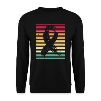 Rétro Cancer du sein Vintage Cancer - Sweat-shirt Unisexe - noir - Devant - Alina (178cm) & Michal (187cm)