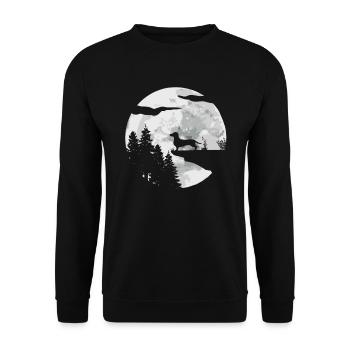 Teckel teckel viennois Teckel Rauhhaardackel - Sweat-shirt Unisexe - noir - Devant - Alina (178cm) & Michal (187cm)