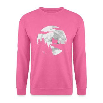 Papillon Hund - Unisex Pullover - Pink - Vorne