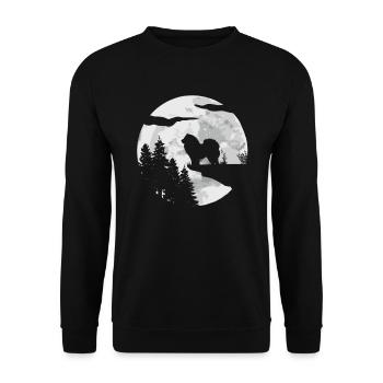 Chow Chow Dog - Unisex Sweatshirt - black - Front - Alina (178cm) & Michal (187cm)
