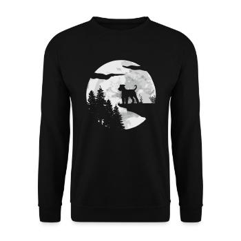 Airedale Terrier Hund - Unisex Pullover - Schwarz - Vorne - Alina (178cm) & Michal (187cm)