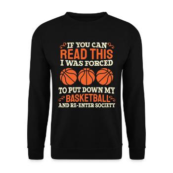 Basketball Basketballer - Unisex Sweatshirt - black - Front - Alina (178cm) & Michal (187cm)