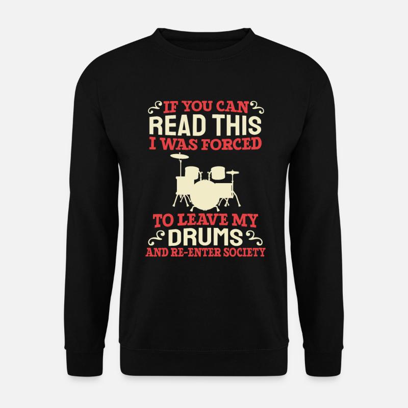 Schlagzeug Drummer Schlagzeuger - Unisex Pullover - Schwarz