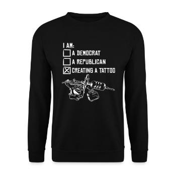 Tattoo Tattoo Art Tattoo Artist - Unisex Sweatshirt - black - Front - Alina (178cm) & Michal (187cm)