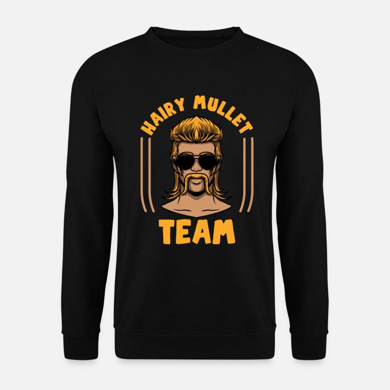 Vokuhila - Unisex Pullover - Schwarz