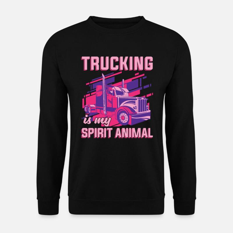 LKW Fahrerin - Unisex Pullover - Schwarz