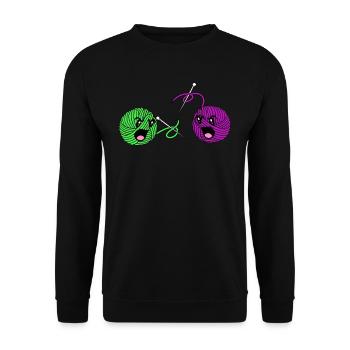 Tricoter - Sweat-shirt Unisexe - noir - Devant - Alina (178cm) & Michal (187cm)