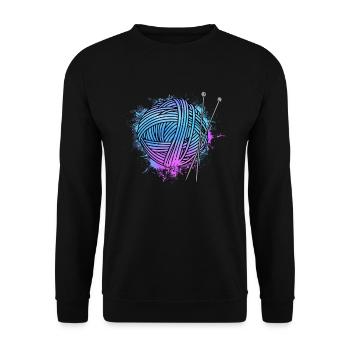 Knit - Unisex Sweatshirt - black - Front - Alina (178cm) & Michal (187cm)