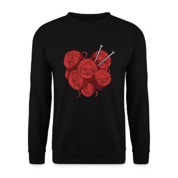 Knit - Unisex Sweatshirt - black - Front - Alina (178cm) & Michal (187cm)
