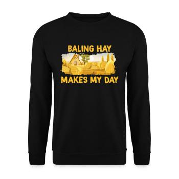 Farmer Farmer Agriculture - Unisex Sweatshirt - black - Front - Alina (178cm) & Michal (187cm)