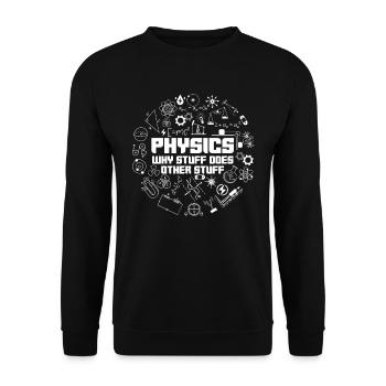 Physicien physicien - Sweat-shirt Unisexe - noir - Devant - Alina (178cm) & Michal (187cm)