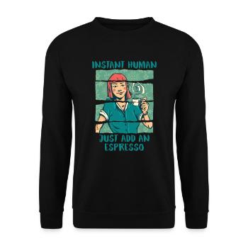 Espresso Coffee - Unisex Sweatshirt - black - Front - Alina (178cm) & Michal (187cm)