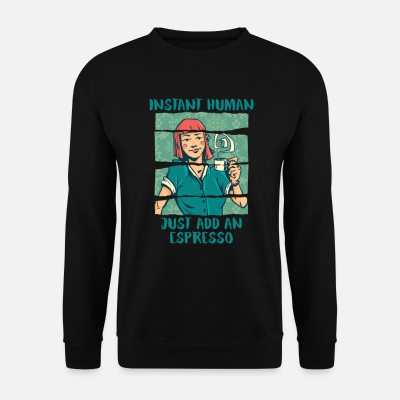 Espresso Kaffee - Unisex Pullover - Schwarz