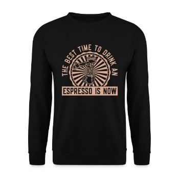 Espresso Coffee - Unisex Sweatshirt - black - Front - Alina (178cm) & Michal (187cm)