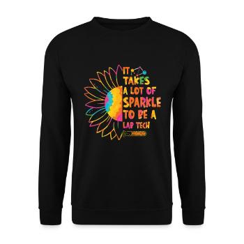 Labor Labortechniker Wissenschaft Sparkle Geschenk - Unisex Pullover - Schwarz - Vorne - Alina (178cm) & Michal (187cm)
