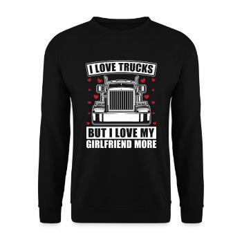 Truck Driver Truck Driver Truck Driver Trucker - Unisex Sweatshirt - black - Front - Alina (178cm) & Michal (187cm)