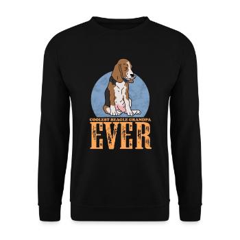 Beagle Grandpa Propriétaire De Chien Propriétaire Cadeau - Sweat-shirt Unisexe - noir - Devant - Alina (178cm) & Michal (187cm)